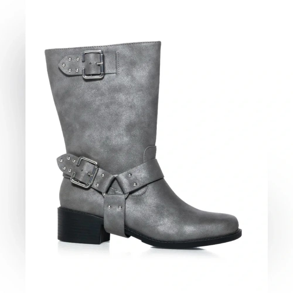 AZALEA WANG MON CHERIE GRAY BOOTIE. New in box. - Picture 4 of 6